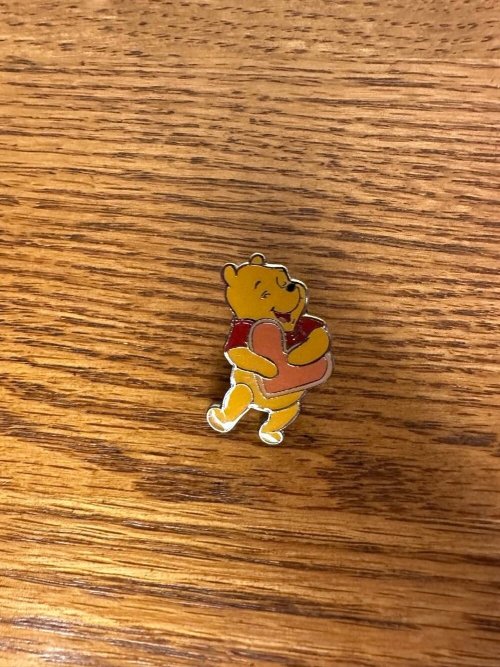 Winnie the Pooh Pin Holding Heart enamel pin Japan